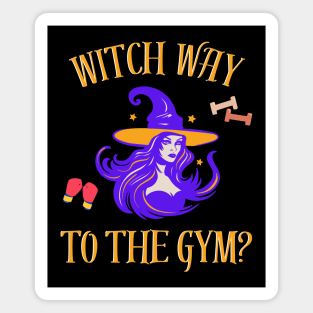 Halloween Witch Gym Magnet